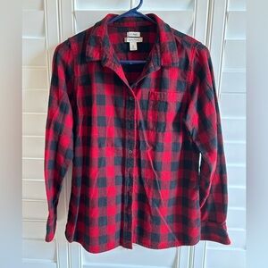 LL Bean women’s flannel shirt